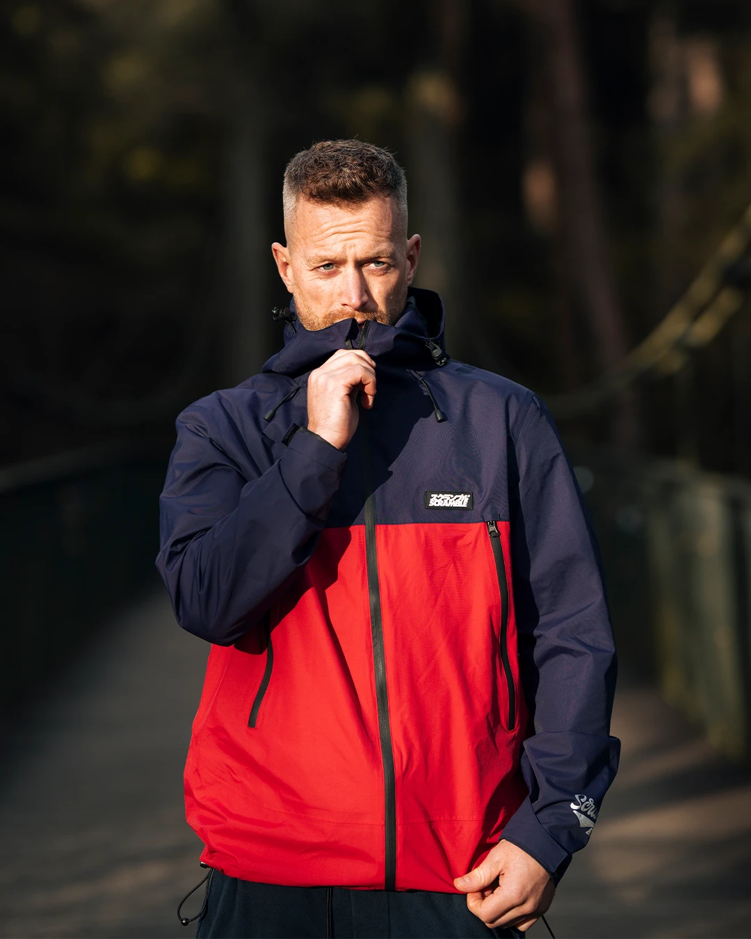 AME JACKET - RED / NAVY