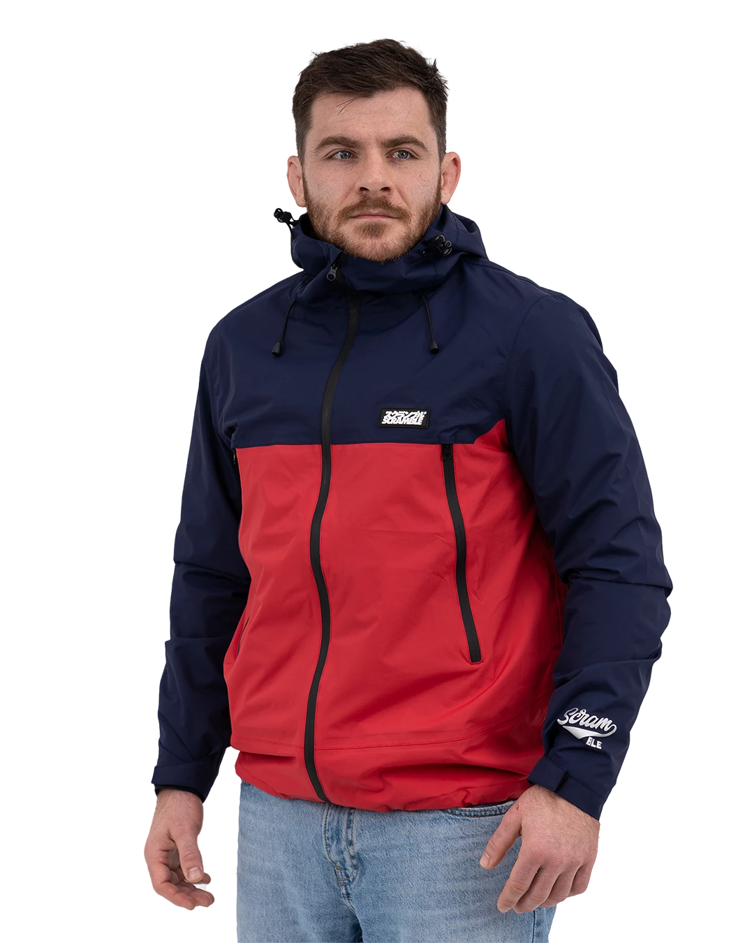 AME JACKET - RED / NAVY