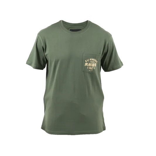 KIMONO LABEL TEE – GREEN