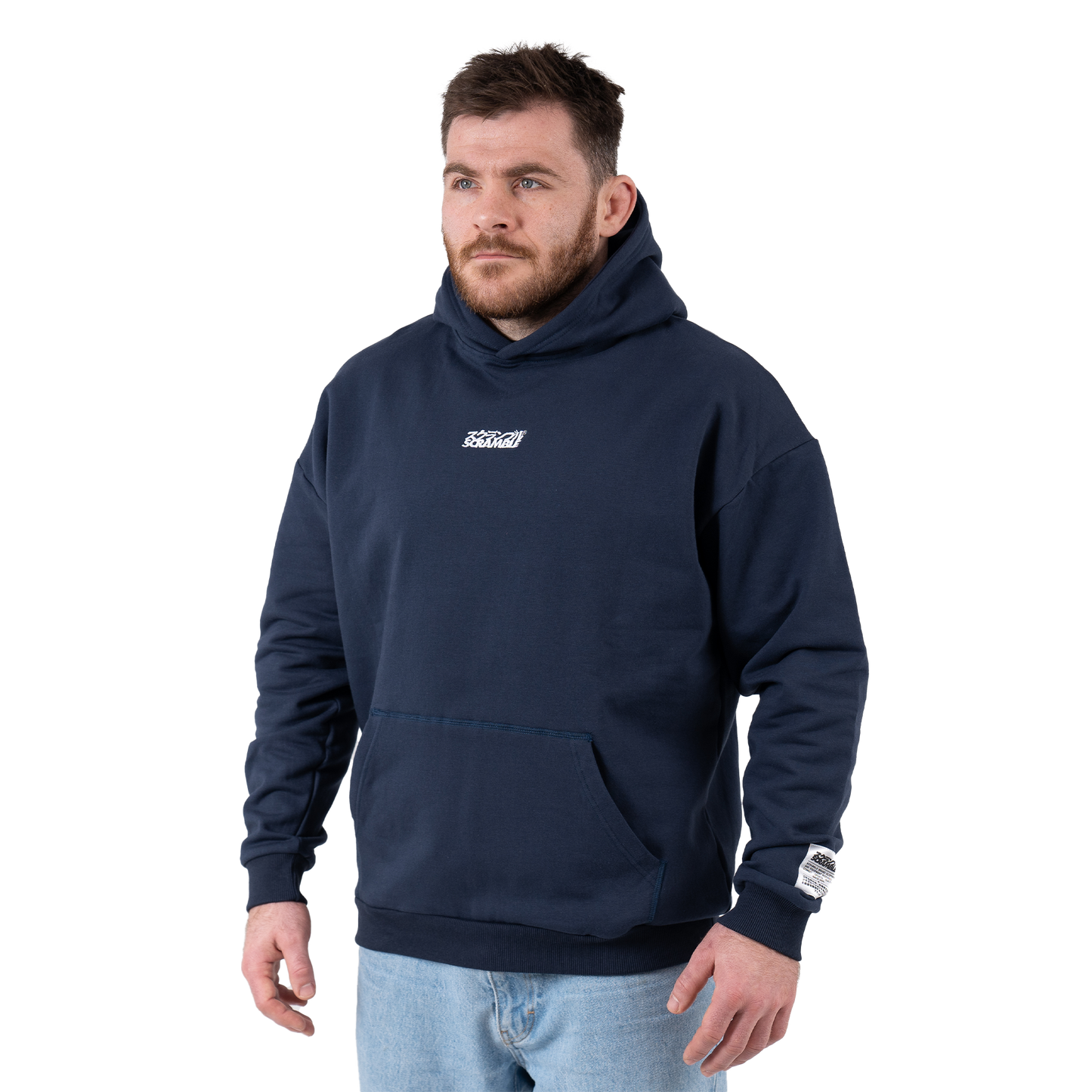 PUFF PRINT HOODY - NAVY – SCRAMBLE AUSTRALIA